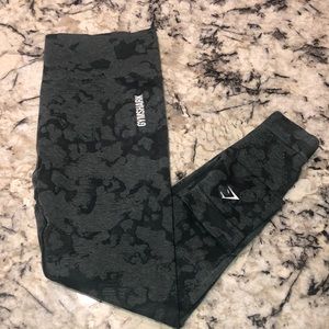 Gymshark Adapt Camo Seamless Leggings - Dark Green